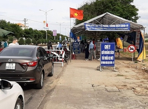 Chốt kiểm tra Y tế của Quảng Nam trên tuyến đường ĐT 603, giáp ranh TP. Đà Nẵng