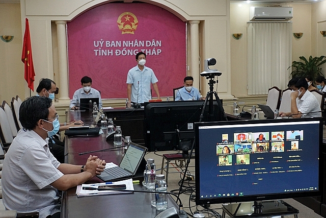 Chính quyền tỉnh Đồng Tháp triển khai công tác phòng chống dịch Covid-19. Ảnh Đông Thịnh Chính quyền tỉnh Đồng Tháp triển khai công tác phòng chống dịch Covid-19. Ảnh Đông Thịnh