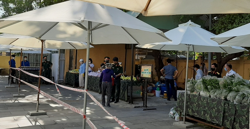 “Phiên chợ 0 đồng” đảm bảo nguyên tắc 5K phòng, chống dịch bệnh.