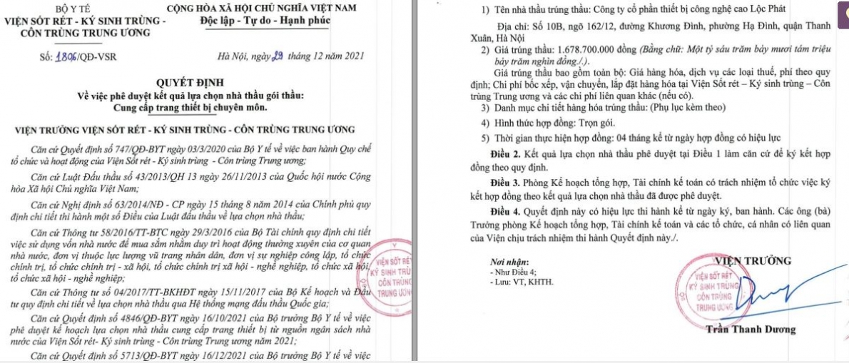 Chưa được Bộ Y tế cho phép đã 