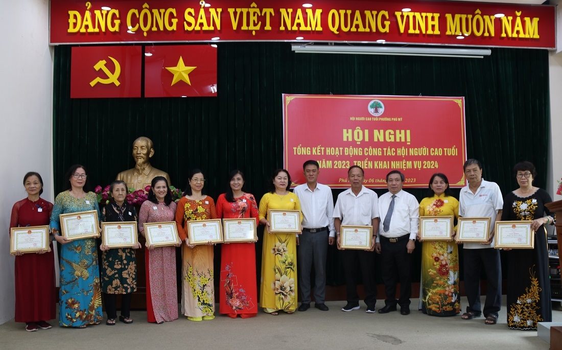 Hội nghị Tổng kết hoạt động công tác Hội NCT phường Phú Mỹ năm 2023