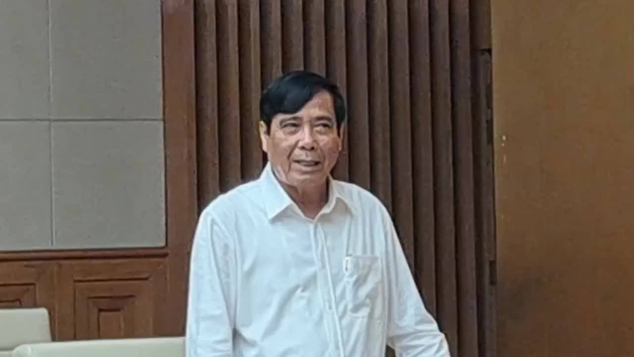 Chủ tịch Hội NCT Việt Nam Nguyễn Thanh Bình phát biểu tại cuộc họp